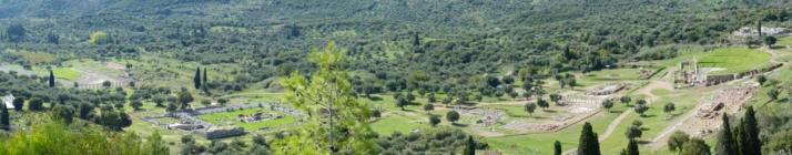 Panoramaansicht der Grabungsstätte vom Ithomi aus